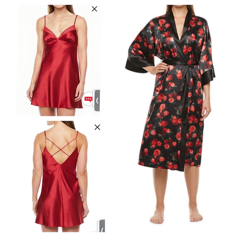 VERY SEXY Satin Lace Ambrielle Babydoll Sleepwear and Women’s Robe Set Lingerie